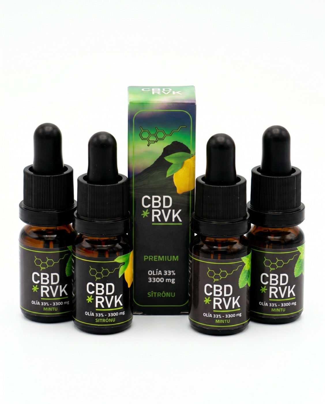 4 pcs Premium Oil 33% with lemon and mint